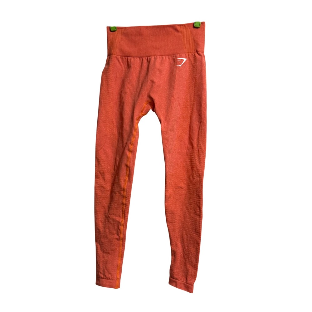 Gymshark Seamless Coral Orange Leggings Women's Size S Workout Fitness